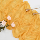 Gauze Cotton And Linen Table Runner 10ft Gold - YauSpark