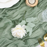Gauze Cotton And Linen Table Runner 10ft Yellow Green - YauSpark