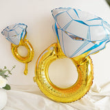 Giant Gold Diamond Ring Mylar Foil Helium Air Balloon 41" - YauSpark