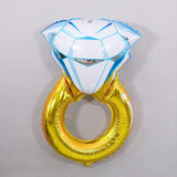Giant Gold Diamond Ring Mylar Foil Helium Air Balloon 41" - YauSpark