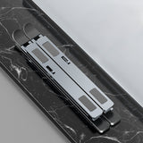Laptop Stand Adjustable Portable Aluminum Black - YauSpark