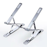 Laptop Stand Adjustable Portable Aluminum Silver - YauSpark