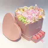 Luxury Heart Shaped Flower Boxes with Lids Double Layer Gift Paper Mache Boxes Pink - YauSpark