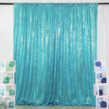 Malachite Green Sequin Backdrop Drape Curtains with Rod Pockets - 8ftx8ft - YauSpark