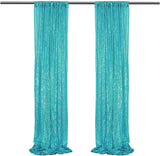 Malachite Green Sequin Backdrop Drape Curtains with Rod Pockets - 8ftx8ft - YauSpark