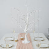 Manzanita Tree Centerpiece 34" White with 8 Acrylic Bead Chains - YauSpark