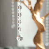 Manzanita Tree Centerpiece 34" White with 8 Acrylic Bead Chains - YauSpark