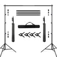 Metal Adjustable Pipe and Drape Photography Backdrop Stand Kit 10ft - YauSpark