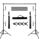 Metal Adjustable Pipe and Drape Photography Backdrop Stand Kit 10ft - YauSpark