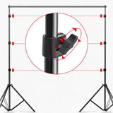 Metal Adjustable Pipe and Drape Photography Backdrop Stand Kit 10ft - YauSpark