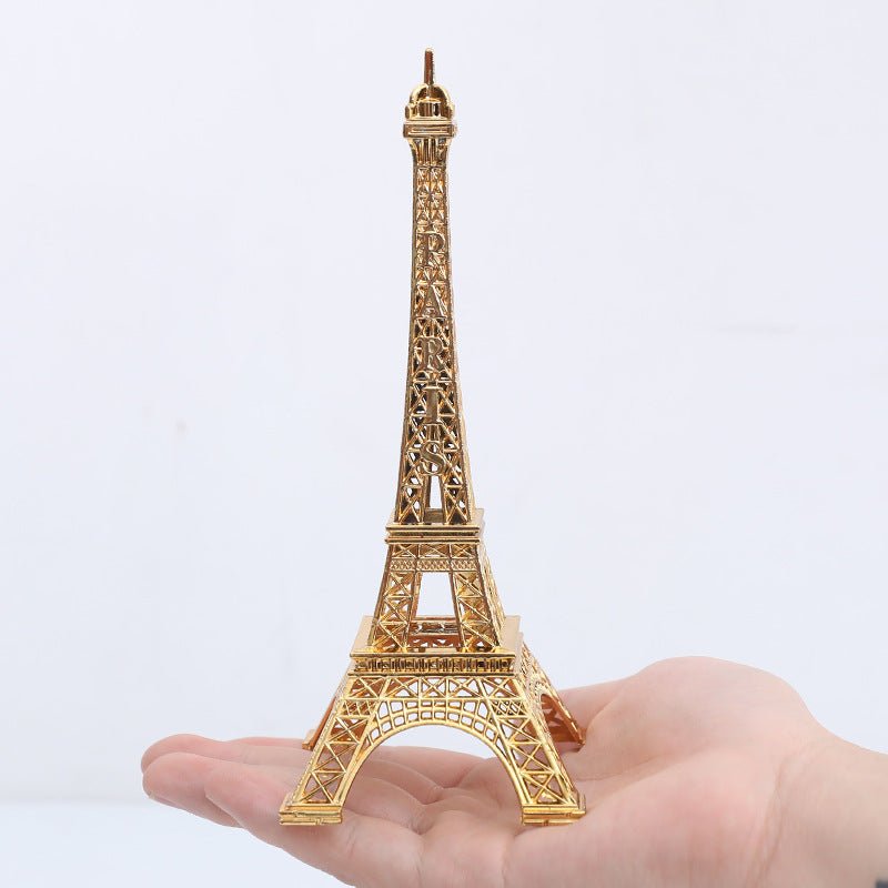 Metal Eiffel Tower Table Centerpiece 10" Bronze - YauSpark
