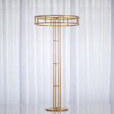 Metal Floral Riser 46" Gold Open Frame Design - YauSpark