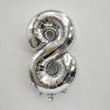 Number Mylar Foil Balloons 32" Silver - YauSpark