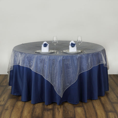 Organza Table Overlay 72"x72" Cream White - YauSpark