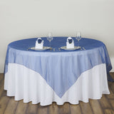 Organza Table Overlay 72"x72" Navy Blue - YauSpark