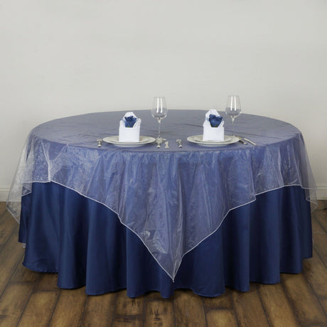 Organza Table Overlay 72"x72" White - YauSpark