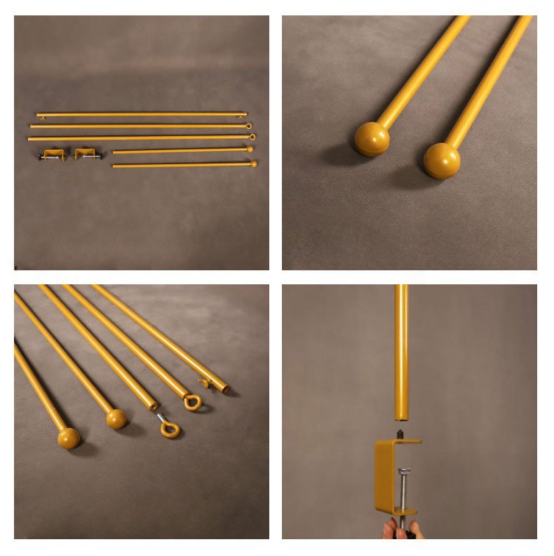 Over The Table Rod Stand 41" in Metal Gold with Clamps - YauSpark