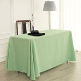 Polyester Rectangular Tablecloth 90"x132" White - YauSpark