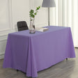 Polyester Rectangular Tablecloth 90"x156" Light Purple - YauSpark