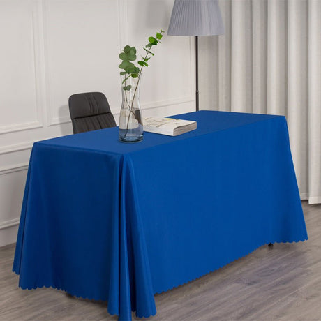 Polyester Rectangular Tablecloth 90"x156" Royal Blue - YauSpark
