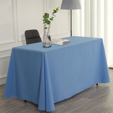 Polyester Rectangular Tablecloth 90"x156" Sky Blue - YauSpark