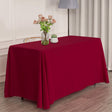 Polyester Rectangular Tablecloth 90"x156" Wine Red - YauSpark