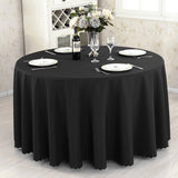 Polyester Round Tablecloth 133" Black - YauSpark