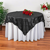Polyester Solid Color Checkered Tablecloth Square Lake Blue - YauSpark