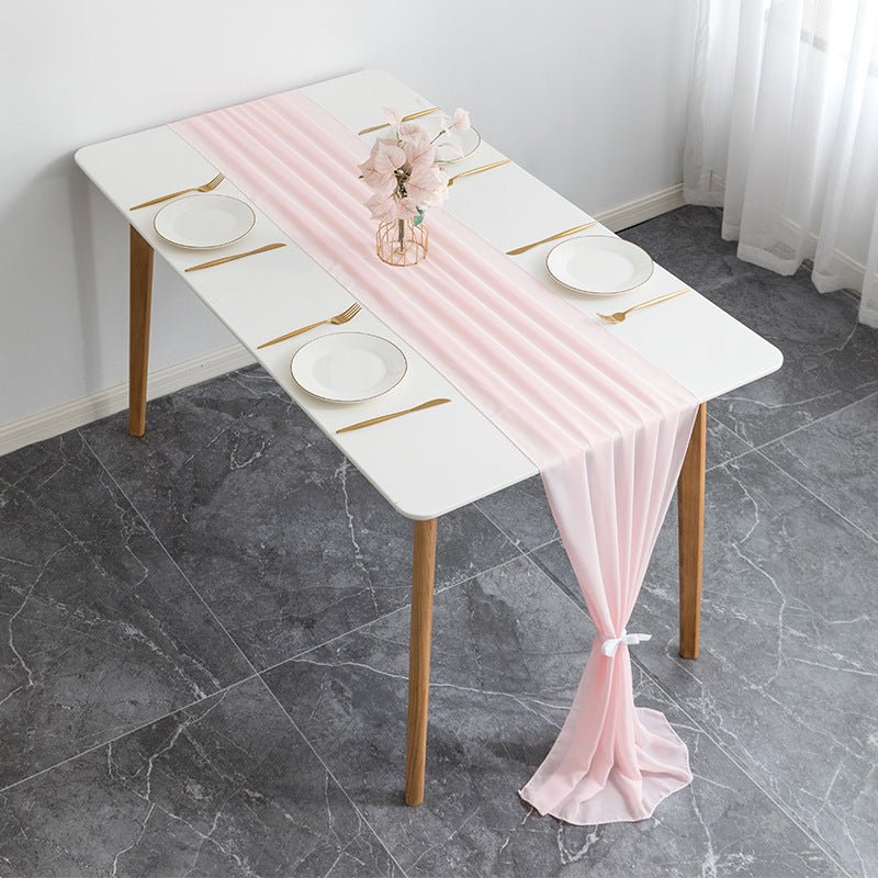 Premium Chiffon Table Runner 10ft Lemon Yellow - YauSpark