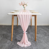 Premium Chiffon Table Runner 10ft Pink - YauSpark