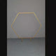 Heavy Duty Gold Metal Hexagonal Wedding Arch Photo Backdrop Stand 7.87ft