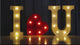 3D Marquee Gold with Warm White 6"