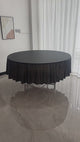 5 Pcs Plastic Table Covers 84" Red Round
