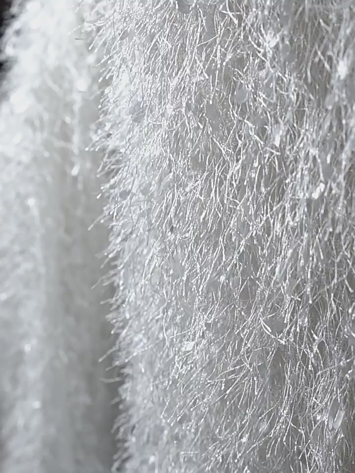 Fringe Shag Polyester Backdrop Drape Curtain 5ftx10ft Pink