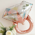 Rose Gold Diamond Ring Mylar Foil Helium Air Balloon 25" - YauSpark