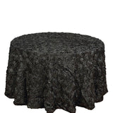 Rose Satin Round Tablecloth 130" Dark Gray - YauSpark