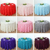 Rose Satin Round Tablecloth 130" Emerald - YauSpark