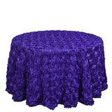 Rose Satin Round Tablecloth 130" Purple - YauSpark
