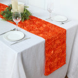 Rosette Satin Table Runner 14" x 108" Grass Green - YauSpark