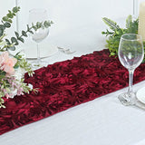 Rosette Satin Table Runner 14" x 108" Grass Green - YauSpark