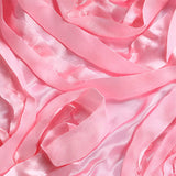 Satin Rectangle Tablecloth Grandiose 3D Rosette Table Cover 156"x90" - YauSpark