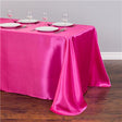 Satin Rectangular Tablecloth 57"x108" Dark Pink - No splicing - YauSpark