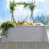Satin Rectangular Tablecloth 90"x156" Black - With splicing - YauSpark