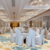 Satin Self - Tie Universal Chair Cover 44"x56" Ivory - YauSpark