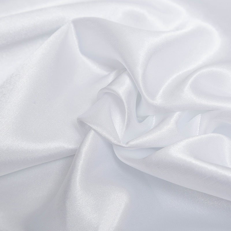 Satin Self - Tie Universal Chair Cover 44"x56" White - YauSpark