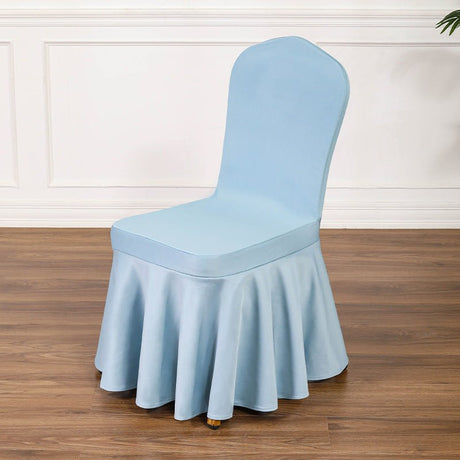 Satin Sundress Chair Cover Gray Blue - YauSpark