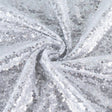 Sequin Fabric Bolt 51"x4 Yards Silver - YauSpark