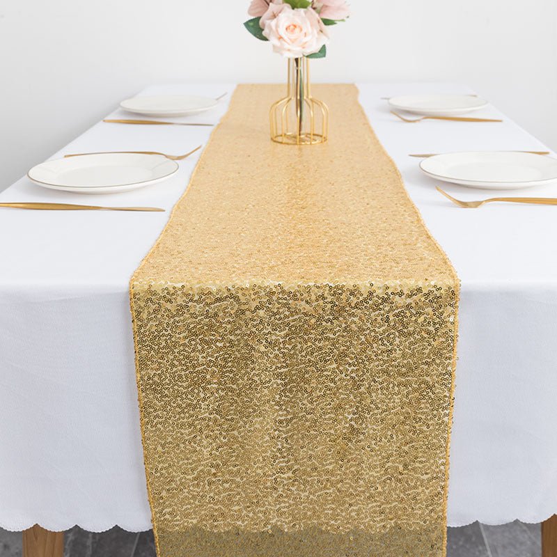 Sequin Table Runner 12" x 110" Rose Pink - YauSpark