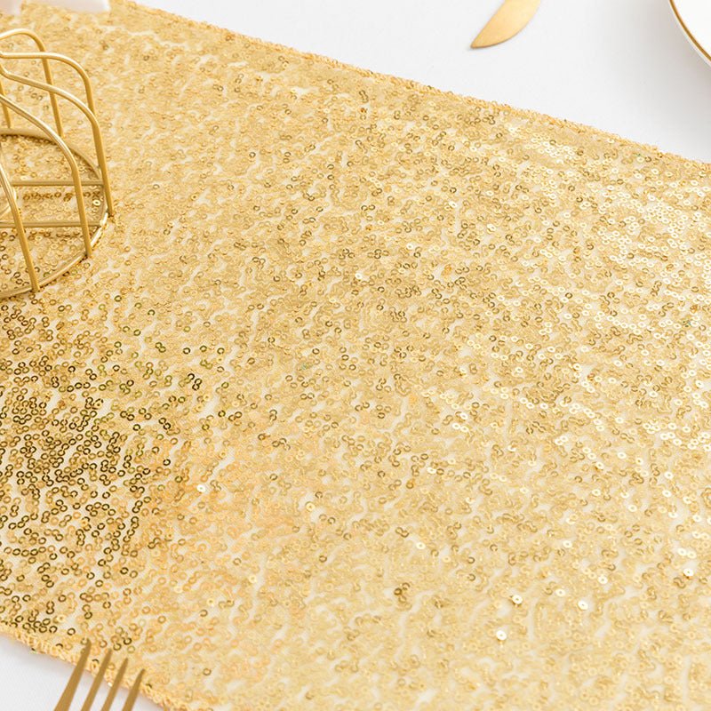 Sequin Table Runner 12" x 110" Rose Pink - YauSpark