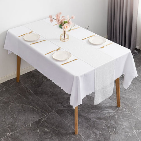 Sequin Table Runner 12" x 110" White - YauSpark